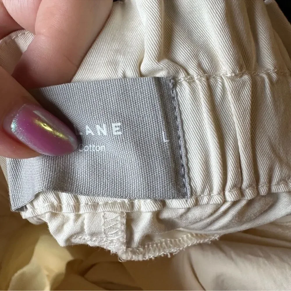 Everlane Paperbag Cream Trousers